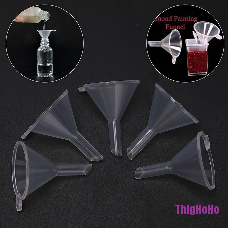 Set 5 phễu nhựa mini dùng chiết nước hoa / dầu tiện dụng chất lượng cao