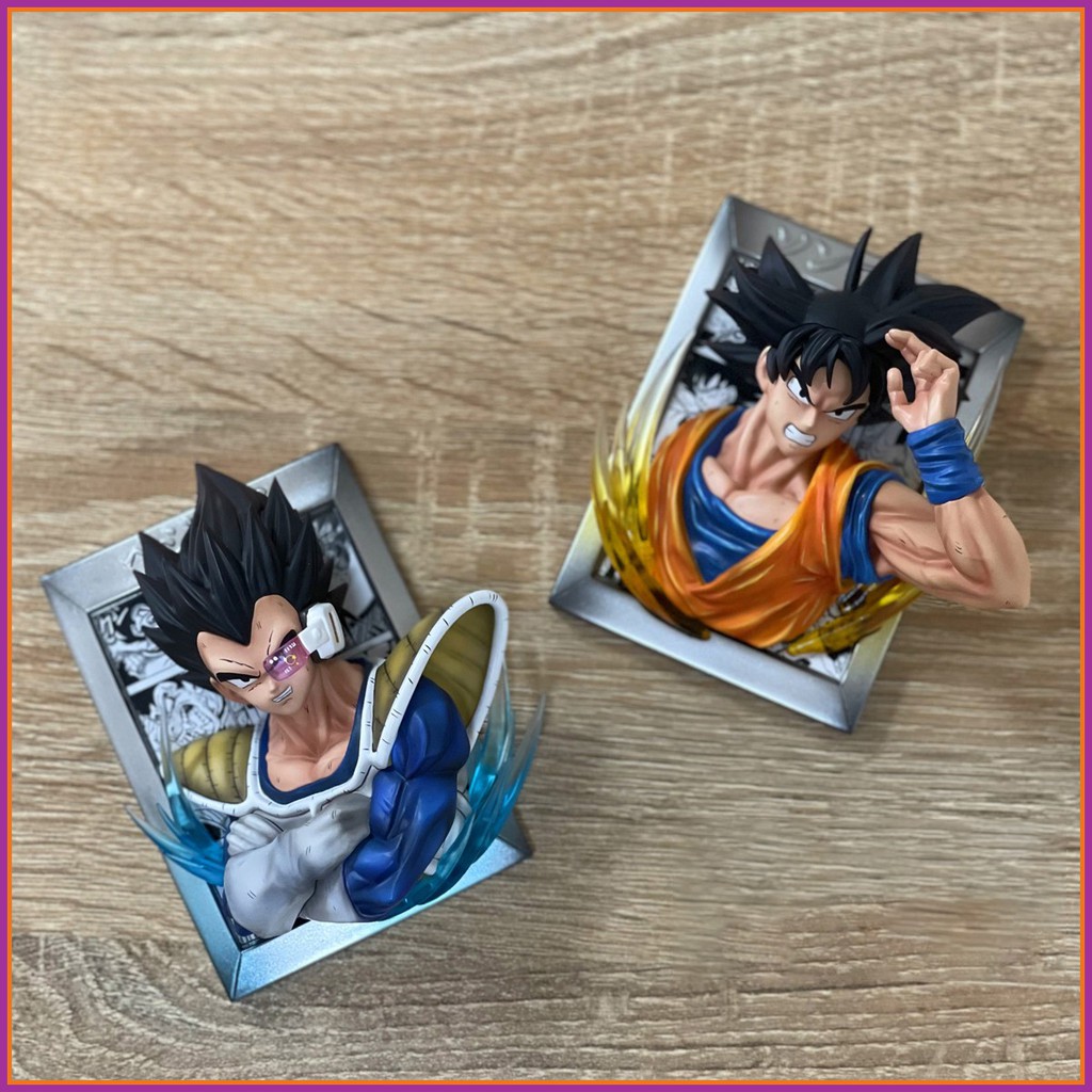 Mô hình tranh 3d songoku vegeta hàng siêu chất