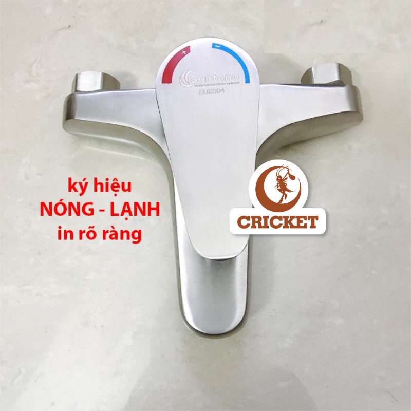 Bộ củ sen tắm kiểu tròn Sentano (KB203) dùng cho nguồn nước nóng lạnh (INOX 304) - Hàng chính hãng