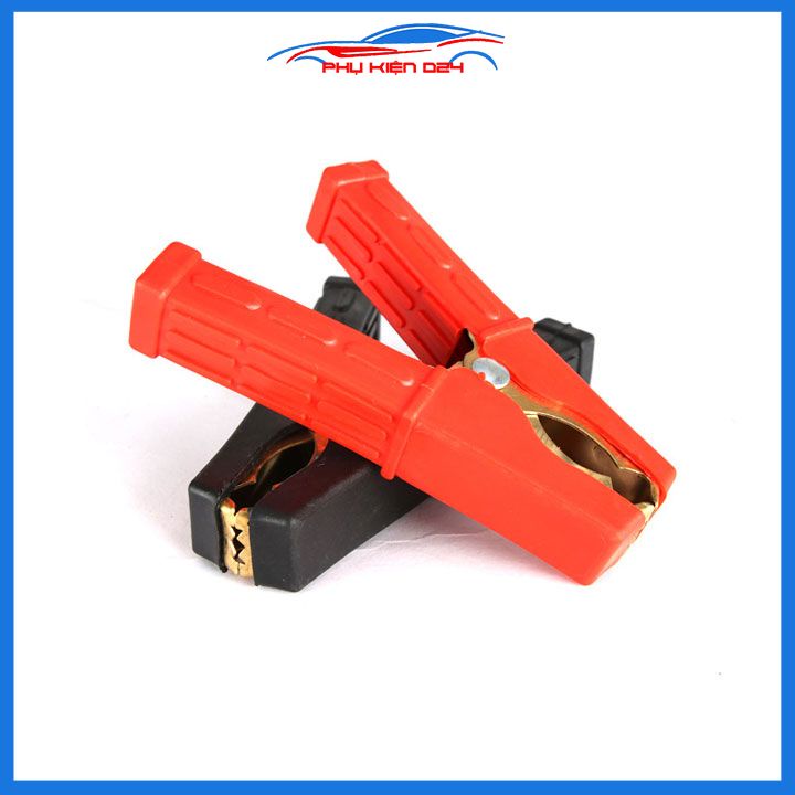 Bộ 2 Kẹp Ác Quy, Kẹp Cá Sấu Chịu Tải 200A Kích Thước 107x15x75mm