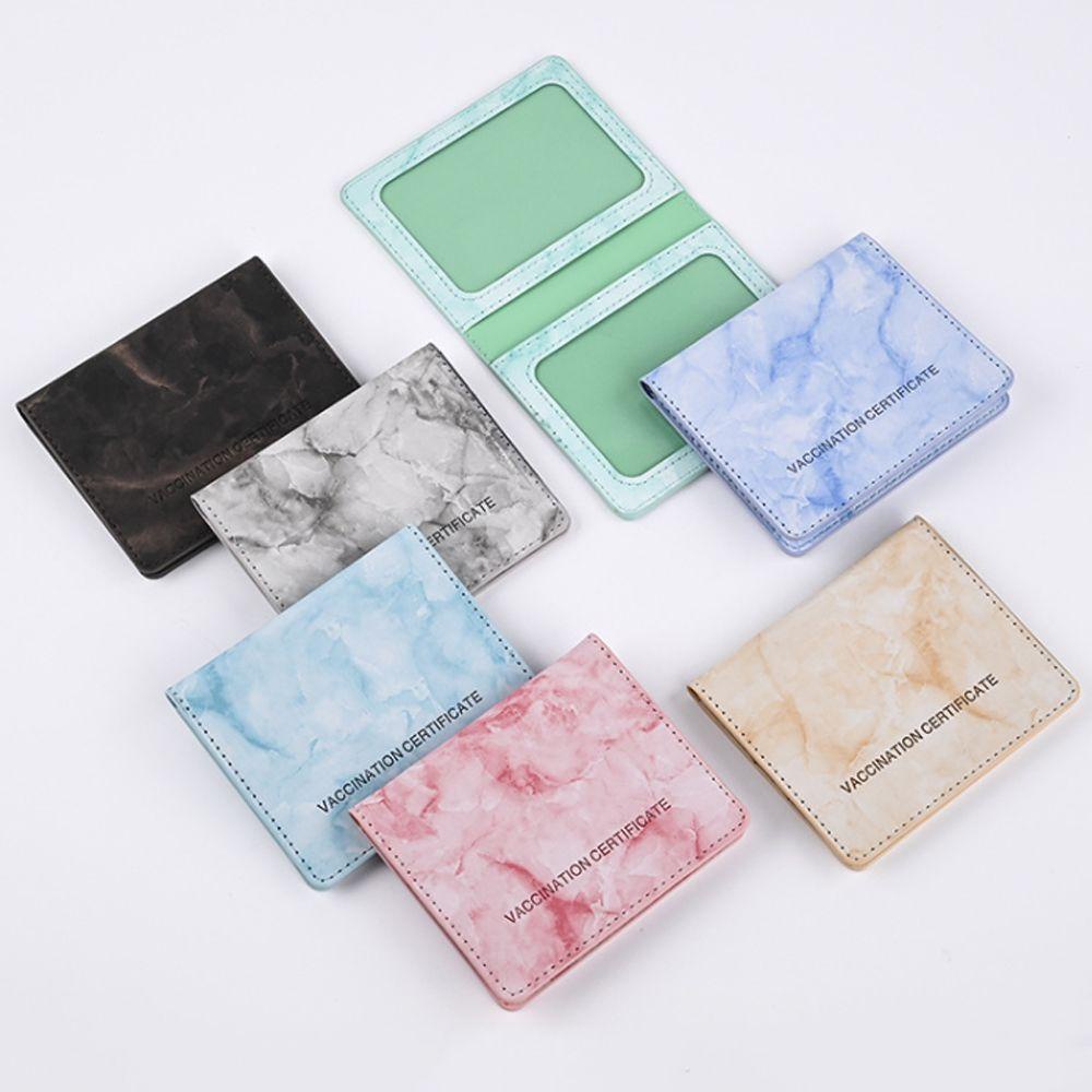 Daphne Bao Da PU Đựng Hộ Chiếu Họa Tiết Đá Cẩm Thạch Dễ Thương Giá Đỡ