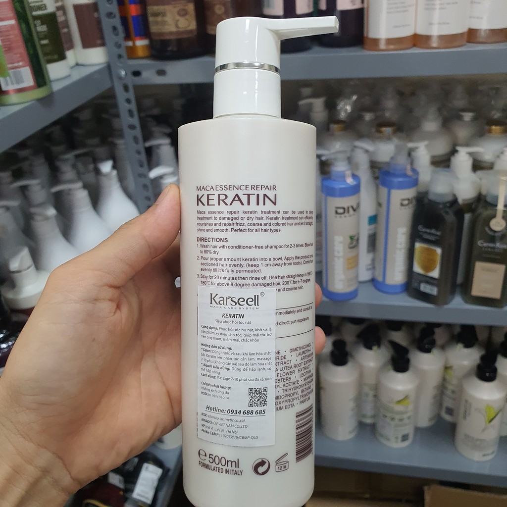 Ủ TÓC - KERATIN KARSEELL MACA OIL - SIÊU PHÂN TỬ PHỤC HỒI TÓC QUÁ YẾU NÁT 500ML.