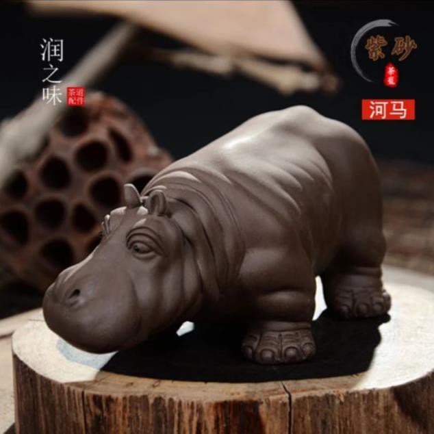 tượng gốm hình Hà mã cute