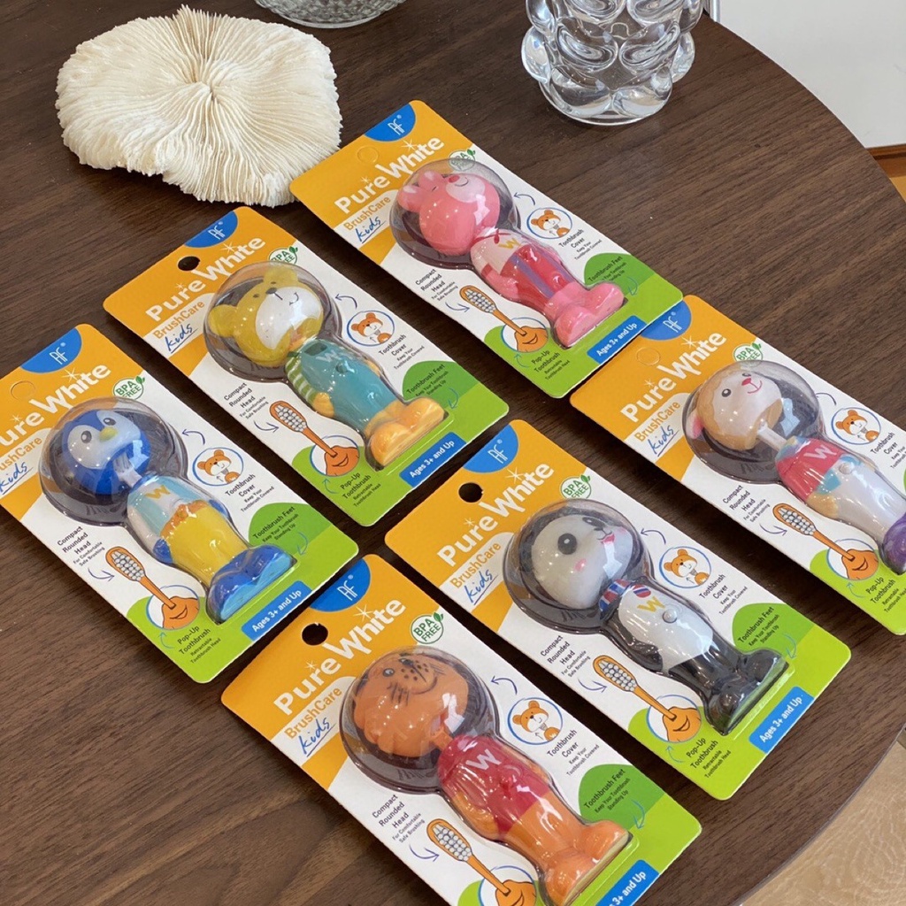 Bàn Chải Đánh Răng Mềm 3D Kiểu Hoạt Hình Chống Bụi Cho Bé