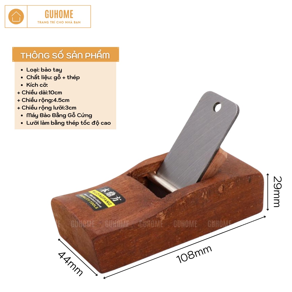 Bào Gỗ Mini 100mm Cầm tay Lưỡi Thép