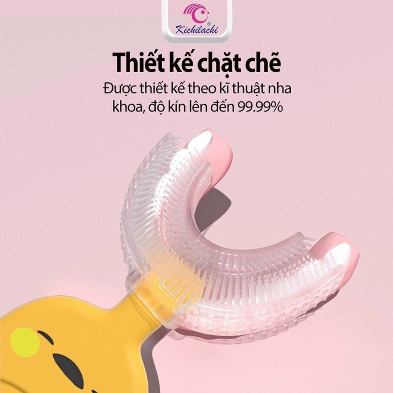 Bàn chải đánh răng Chữ U - KICHILACHI  cho bé từ 2 tuổi - 6 tuổi