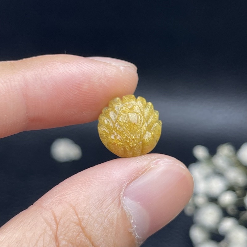 Mặt Hồ Ly Chúa đá TA tóc vàng ☯ Mệnh Kim,Thổ ☯ Hộ Thân, Bình An, Tài Lộc, May Mắn, Tình duyên