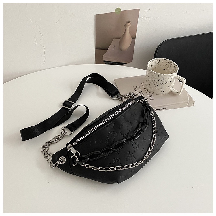 Túi Đeo Chéo Ngực Nhỏ Gọn Phối Dây Xích Phong Cách Phương Tây Thời Trang Cho Nữ 2021