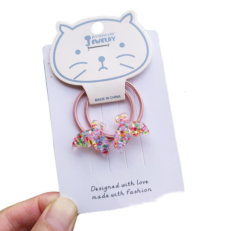 2 cái dây cột tóc thun co giãn cho bé gái