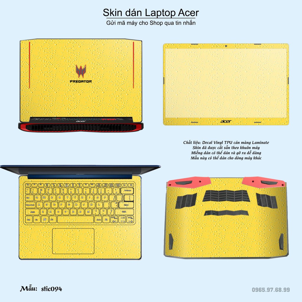 Skin dán Laptop Acer in hình Hoa văn sticker _nhiều mẫu 16 (inbox mã máy cho Shop)