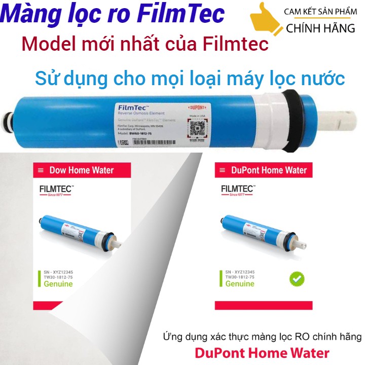 Màng lọc nước ro Dow sịn , màng lọc nước ro dow filmtec