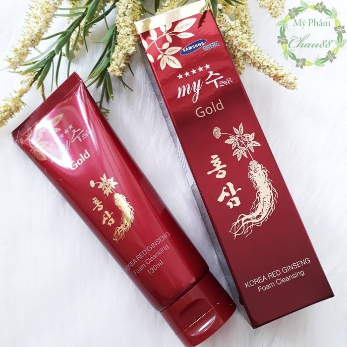 Sữa rửa mặt hồng sâm đỏ My Gold Korea Red Ginseng Foam Cleanser 130ml