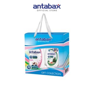 Hộp quà Sữa tắm Antabax UV White 900ml + Sữa rửa tay Antabax Pure Pine 250ml