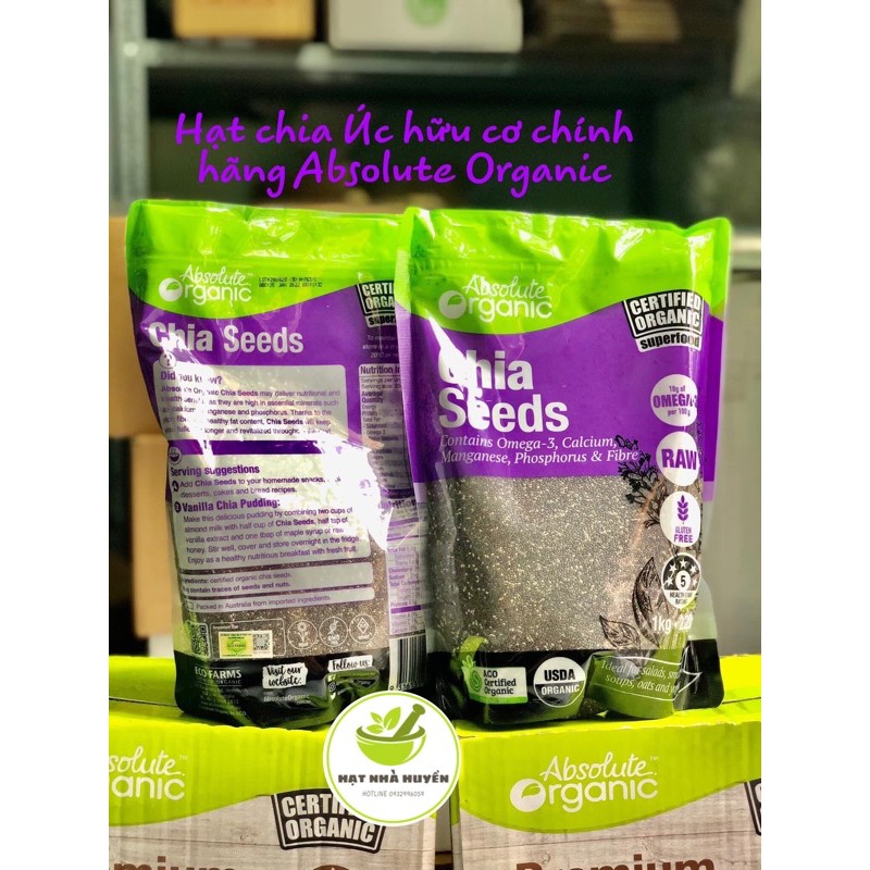 [CAM KẾT CHÍNH HÃNG] Hạt chia Úc Absolute Organic 1kg nhập khẩu chính ngạch | BigBuy360 - bigbuy360.vn