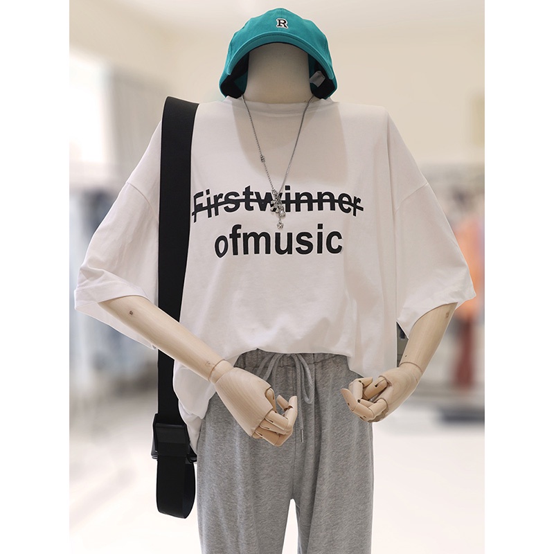 NRVP Áo Thun Cotton Tay Ngắn Cổ Tròn Thời Trang Mùa Hè Phong Cách Hàn Quốc Cho Nữ