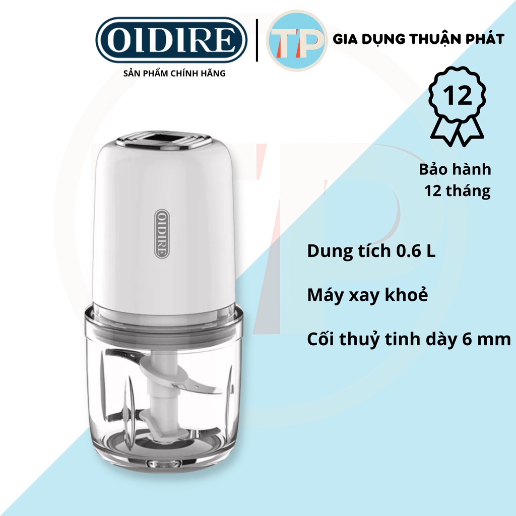 Máy xay thịt OIDIRE dung tích 0.6 lit, xay cháo, đá, rau, củ, quả, bổ sung sinh tố bổ sung dinh dưỡng cho bé