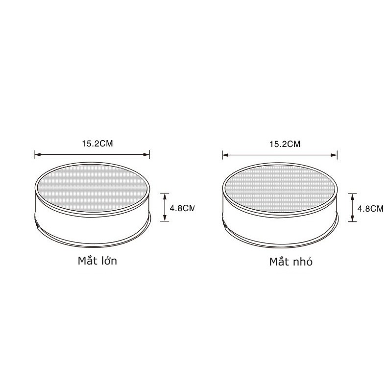 Rây bột INOX 430 [CHẤT LƯỢNG CAO], 15cm 20cm