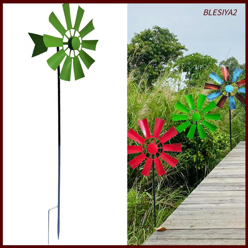 Metal Wind Spinner Garden Windmill Outdoor Yard Lawn Pinwheel Decor