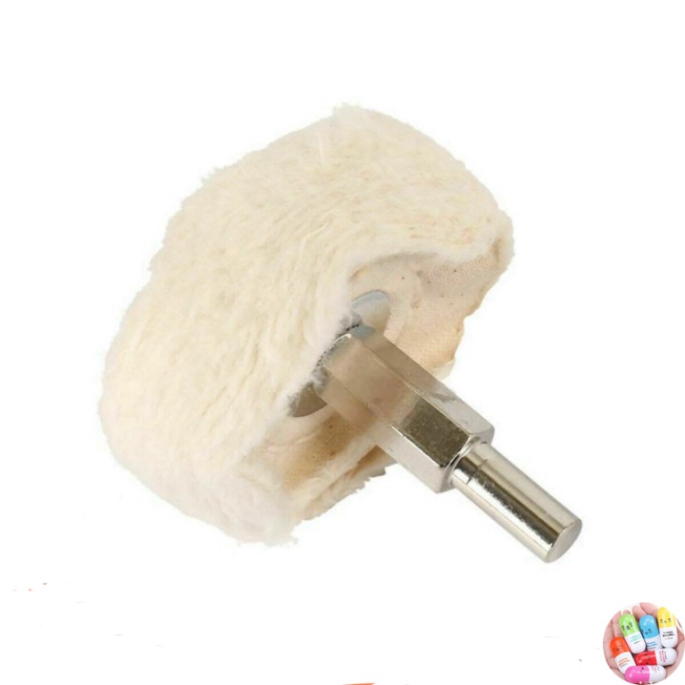 Bộ 5 đầu chổi đánh bóng đa năng - Bánh vải cotton pad đánh bóng bánh xe cao su inox