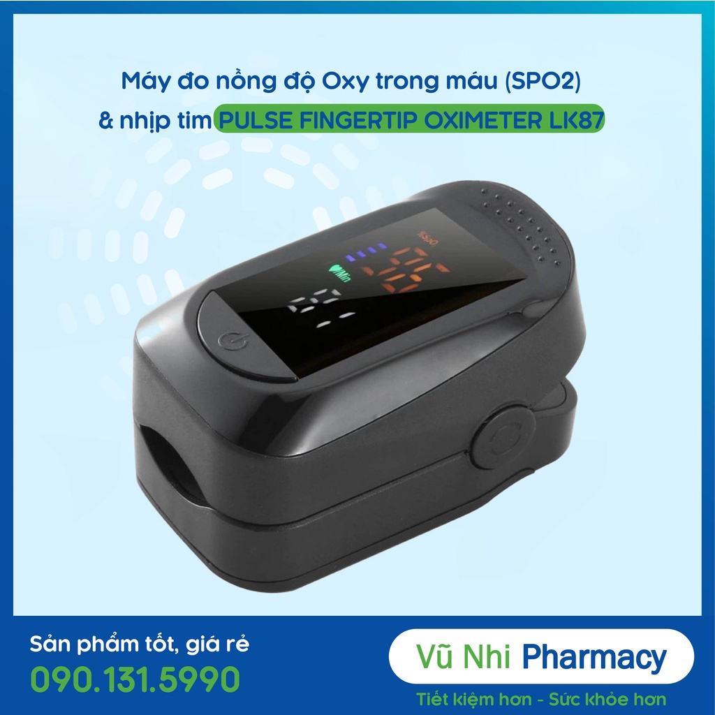 [Giá Sốc] Thiết Bị Đo SPO2, Máy Đo Nồng Độ Oxy Trong Máu &amp; Đo Nhịp Tim Cầm Tay A2 (Pulse Fingertip Oximeter)