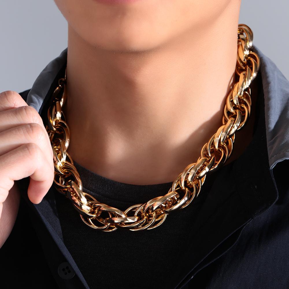 Eutus Vòng Cổ Choker Chuỗi Xích Dày Cỡ Lớn Phong Cách Punk Hip Hop Gothic Cổ Điển