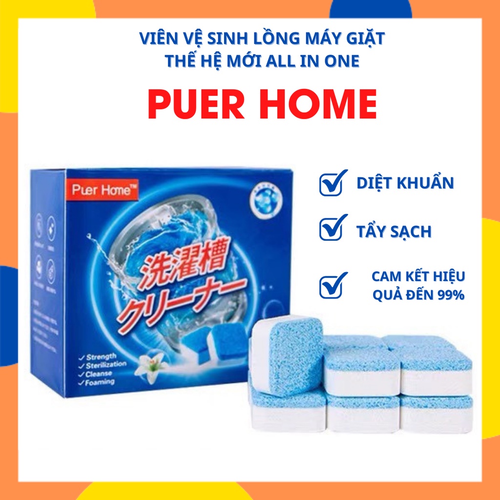 Viên Tẩy Vệ Sinh Lồng Máy Giặt Diệt Khuẩn Và Tẩy Chất Cặn Lồng Máy Giặt Hiệu Quả