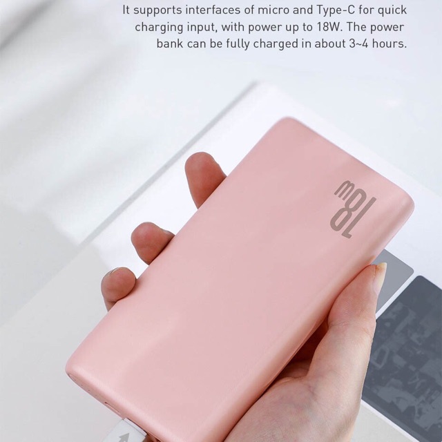 Pin sạc dự phòng Baseus Bipow N1PD dung lượng 10.000mAh - Sạc dự phòng sạc nhanh 18W QC 3.0 + PD 3.0