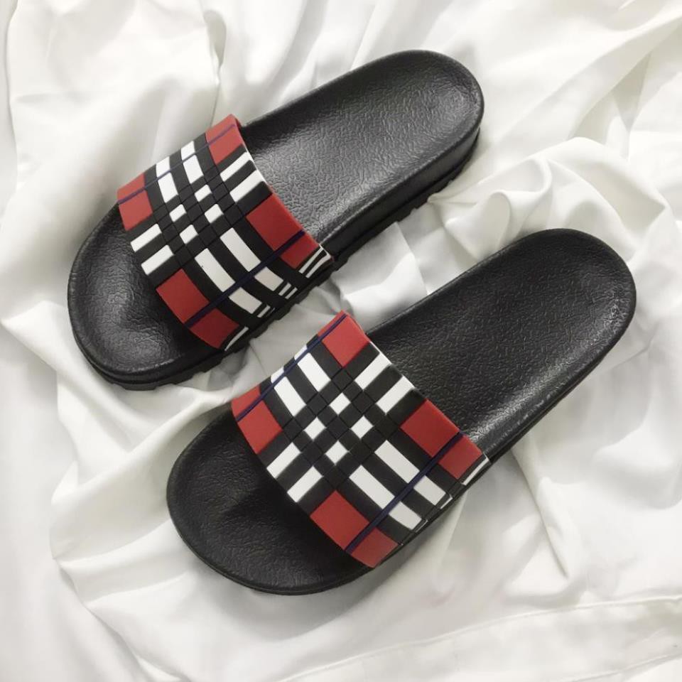 Dép Quai Ngang Nam thời trang BBR kẻ ô vuông mẫu hót 2021