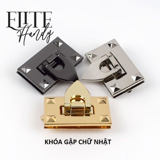 KHÓA GẬP CHỮ NHẬT - PHỤ KIỆN LÀM KHOÁ GẮN TÚI XÁCH HÀNG HANDMADE THỦ CÔNG MỸ NGHỆ