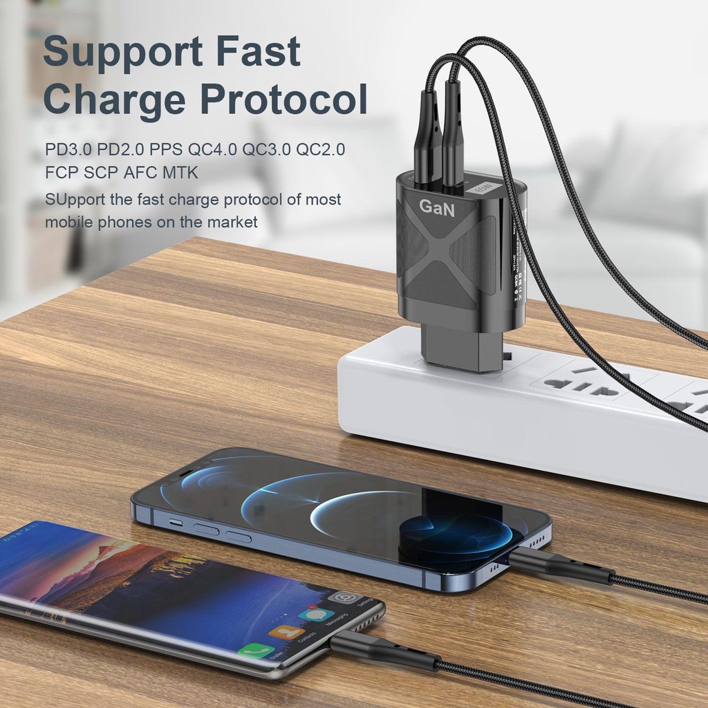 BTLIMER Bộ ĐiềU HợP SạC Nhanh Type C Cho Huawei Xiaomi Samsung