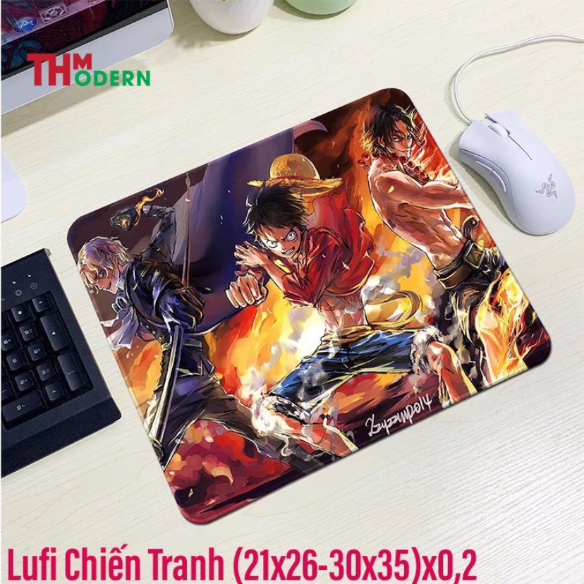 Lót chuột,Pad Chuột Nhỏ  Anime Bo Viền,Đế Cao Su 21*26;30*35 OncePiece Hải tặc In 3D Sắc nét