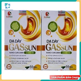 Viên uống dạ dày gassun - hỗ trợ giảm acid dịch vị, bảo vệ niêm mạc dạ dày - lọ 50 viên