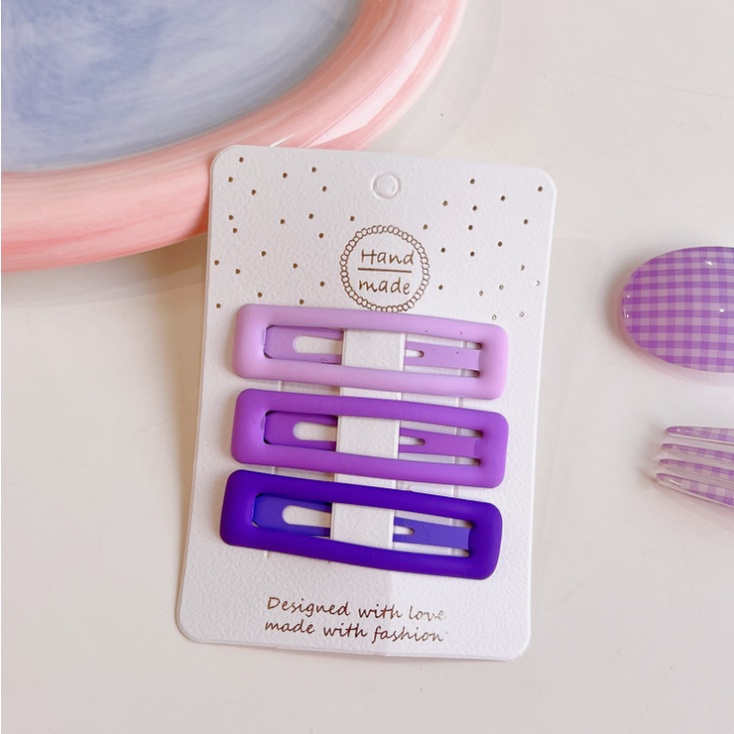 Set kẹp cài tóc 3 màu Vintage siêu xinh cho nữ dạng bấm dễ thương đi chơi chụp ảnh thời trang