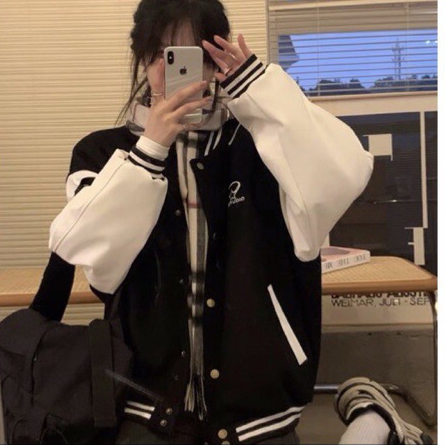 [CÓ ẢNH THẬT] ÁO BOMBER- ÁO BÓNG CHÀY TAY DA CHẤT DẠ ÉP SHOP JUM.CLOSET | BigBuy360 - bigbuy360.vn