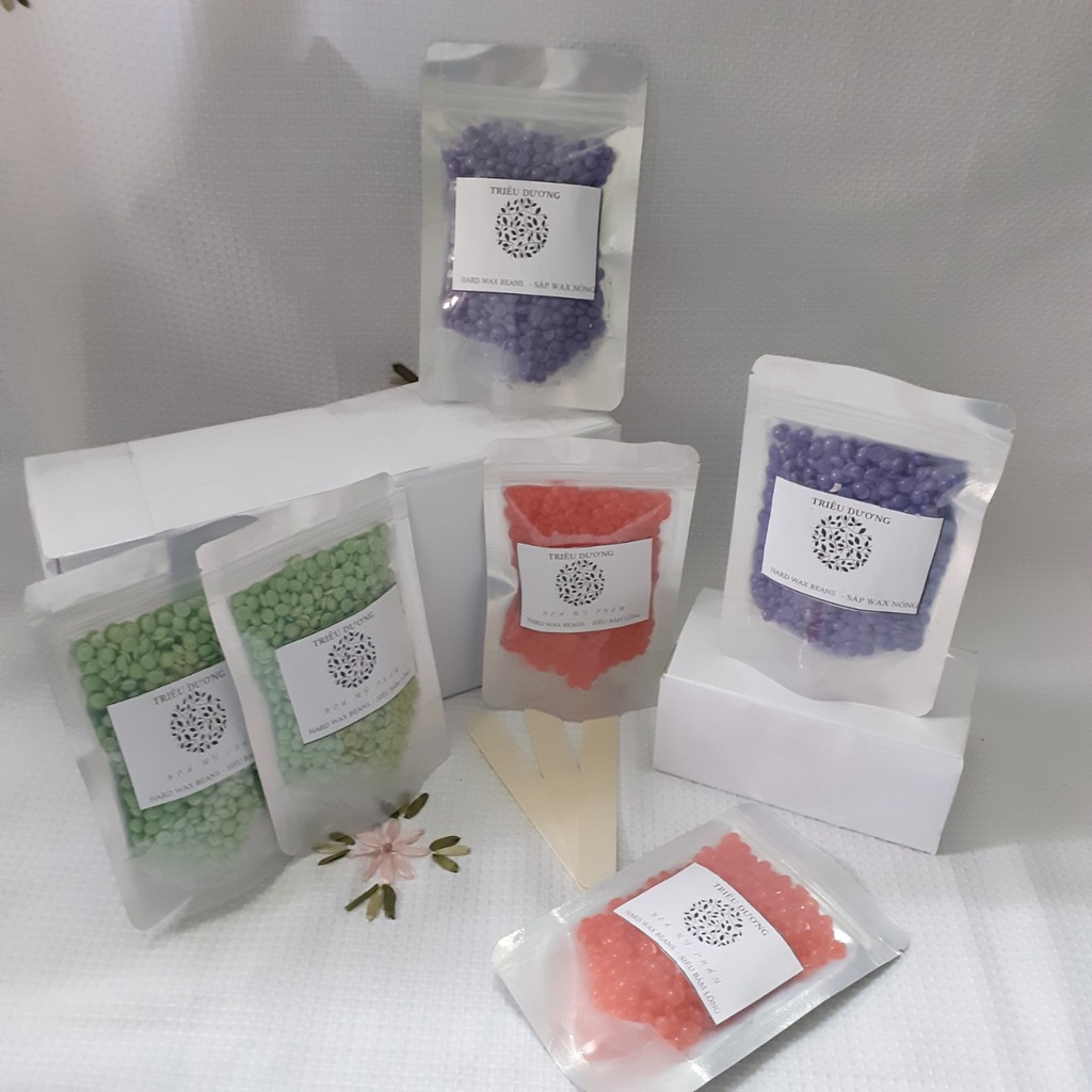 Set Wax sáp màu 100g bám lông TD + 20 que lấy sáp.