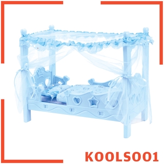 Giường Ngủ Em Bé Bằng Nhựa Bền Có Mái Che Cho Búp Bê Mellchan