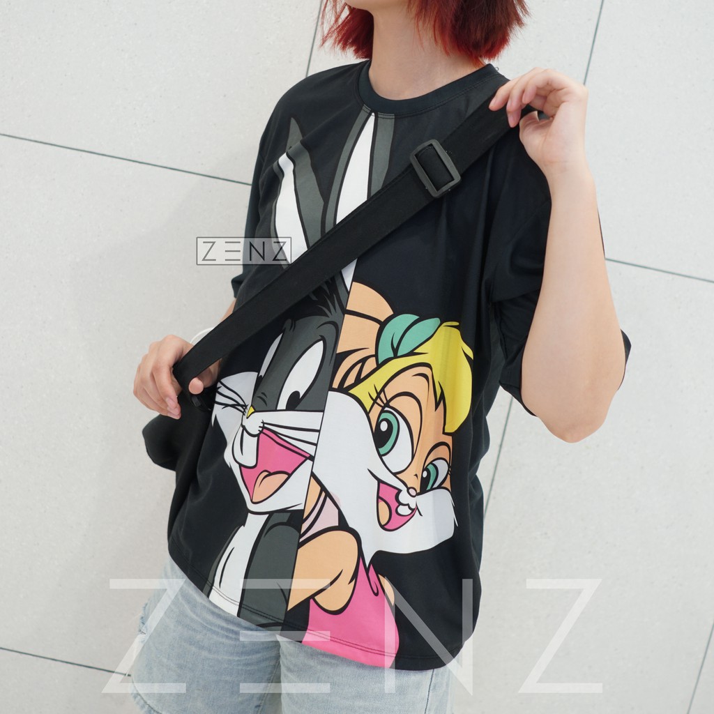 Áo thun 3D tay lỡ unisex form rộng ZENZ, áo phông freesize nam nữ