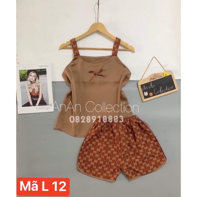 Đồ ngủ bigsize nữ 2 dây lụa satin, Bộ ngủ bigsize nữ hai dây lụa satin 40 đến 80kg | BigBuy360 - bigbuy360.vn