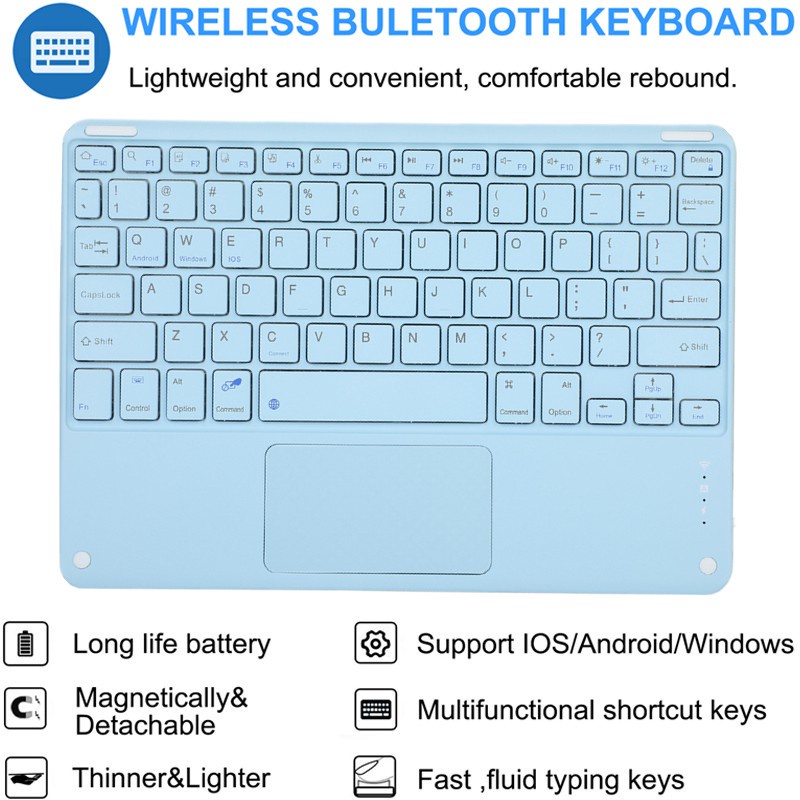 Ốp Máy Tính Bảng Da Tích Hợp Bàn Phím Bluetooth Cho Samsung Galaxy Tab S8 Ultra 14.6 Inch Samsung Tab S7 FE S8 S7 Plus S6 Lite A8 10.5 A7 10.4