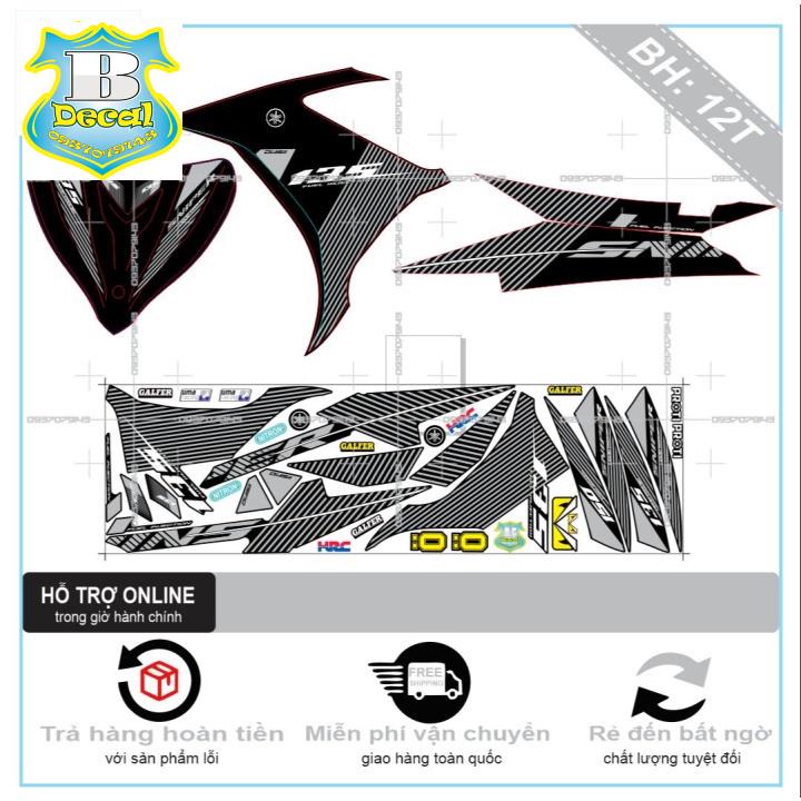 ( Quí khách vui lòng mang ra tiệm cho thợ dán ) Tem EX 2011 SNIPERS XÁM ĐEN [Bi Decal]