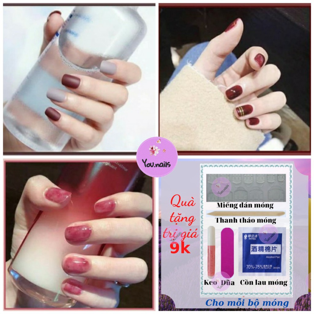 Móng tay giả kèm keo dài nhọn ngắn YOU NAILS  (Mã Yn11-Yn20)