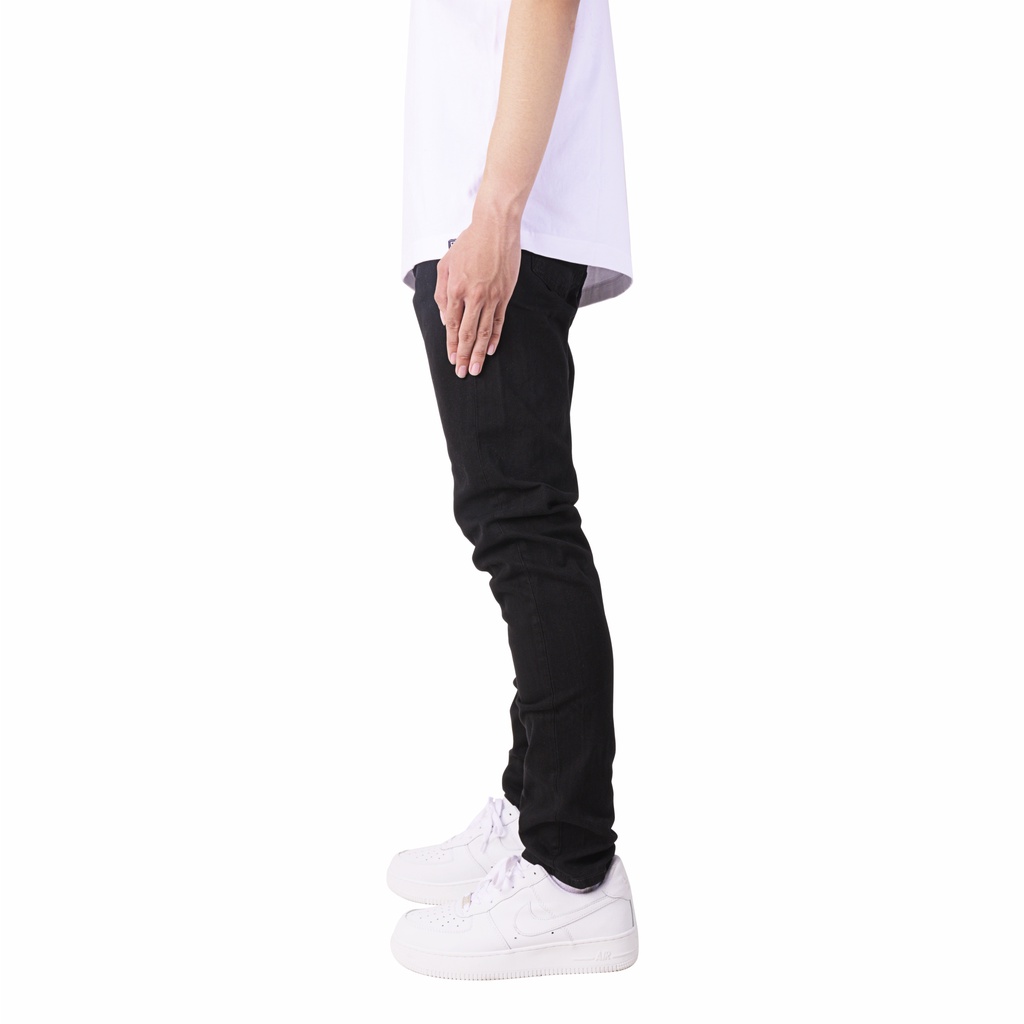 Quần Skinny Jeans Nam FNOS Streetwear Màu Đen Trơn ESSENTIAL JEANS - Local Brand Chính Hãng