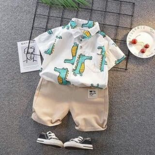 Áo Sơ Mi Khủng Long cho bé