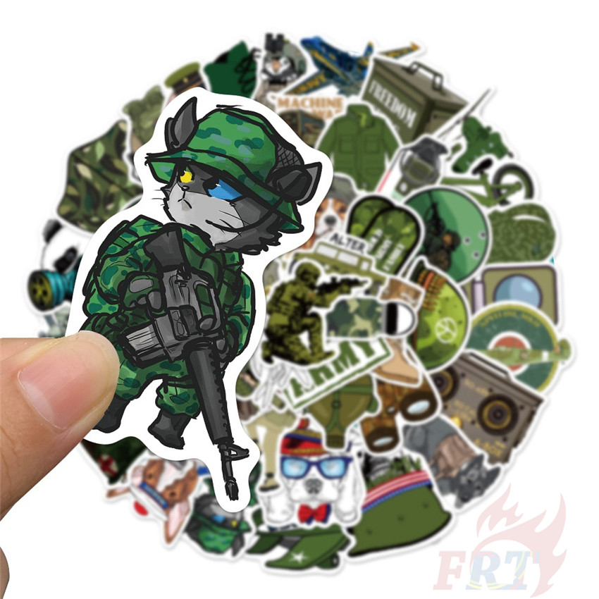 ❉ Military Enthusiast Series 01 Stickers ❉ 50Pcs/Set Fans Collection DIY Fashion Waterproof Doodle Decals Stickers