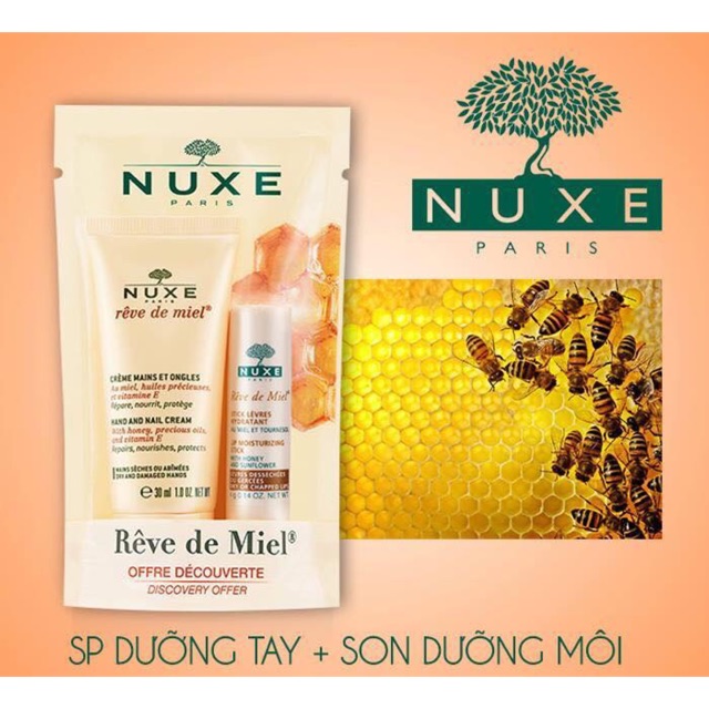 Set dưỡng tay + môi Nuxe
