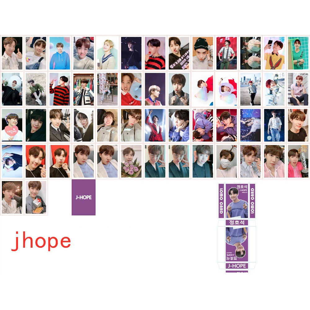 Ready stock 54PCS/set KPOP BTS Paper Lomo Card World Collective Photo Cards Group