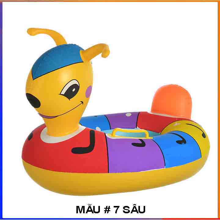 Phao bơi vịt trong suốt mỏ vàng cho bé