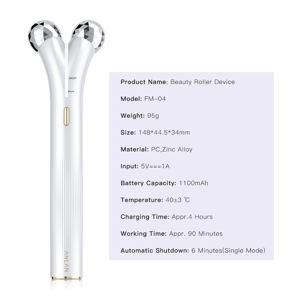 Cây lăn mát xa mặt ANLAN EMS tạo cằm chữ V thon gọn