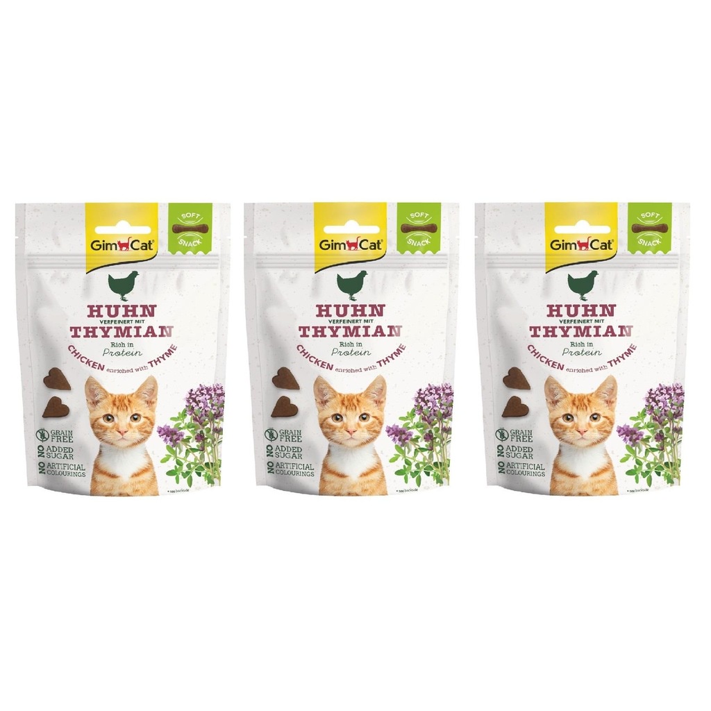 Snack cho mèo làm sạch răng, kích thích vị giác Treat Gimcat Soft Duck &amp; Blueberry 60g