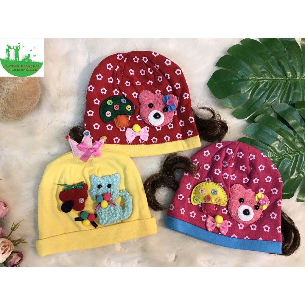 Mũ len cherry cho bé trai bé gái dưới 1 tuổi- Chất len đẹp và ấm